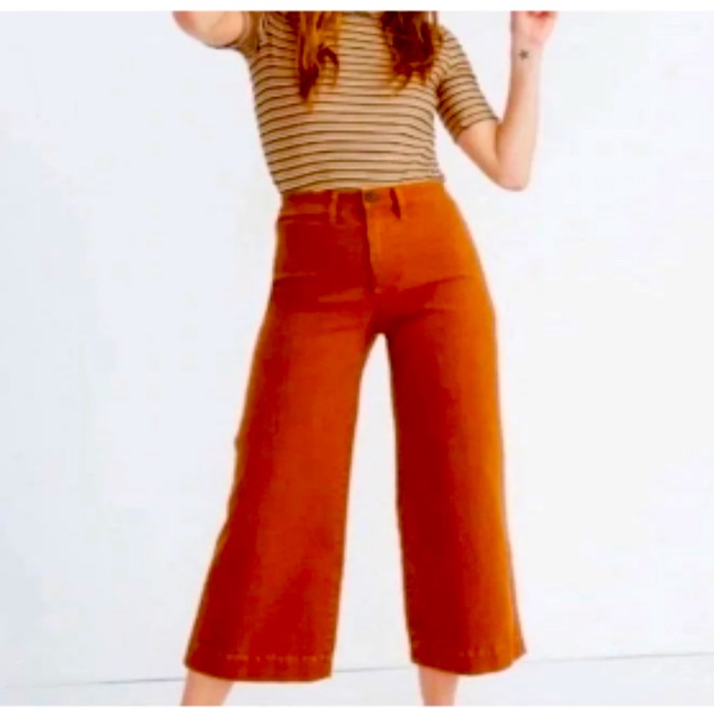 Madewell Slim Emmett Wide-Leg Crop Pants